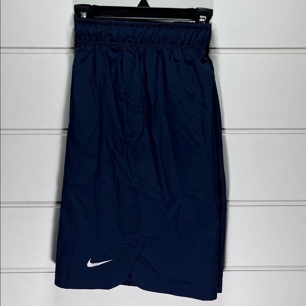 Nike Dark Blue Sports Shorts with White Logo